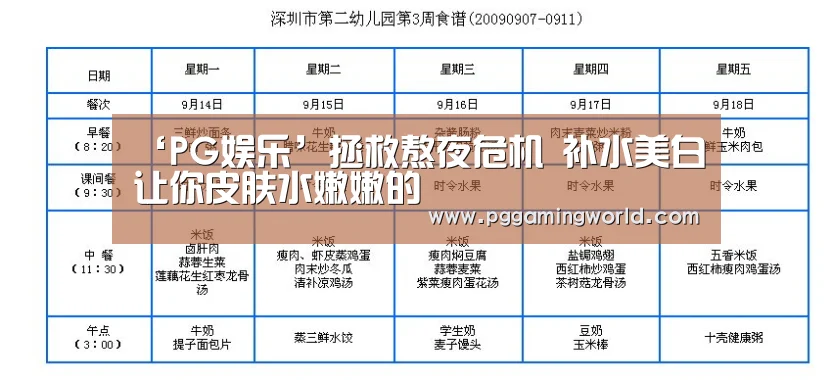 ‘PG娱乐’拯救熬夜危机 补水美白让你皮肤水嫩嫩的(图3) PG娱乐